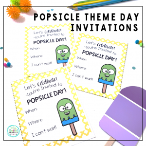 Popsicle Theme Day End of the Year Activity