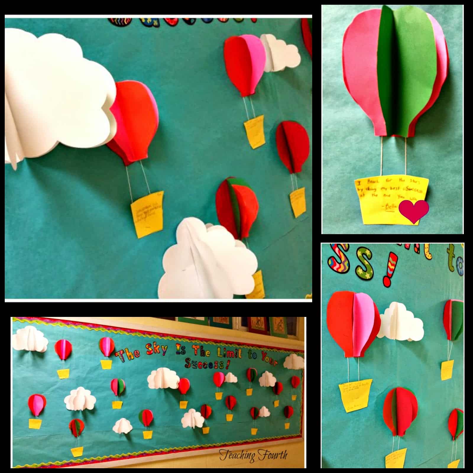 Hot Air Balloon Template Bulletin Board