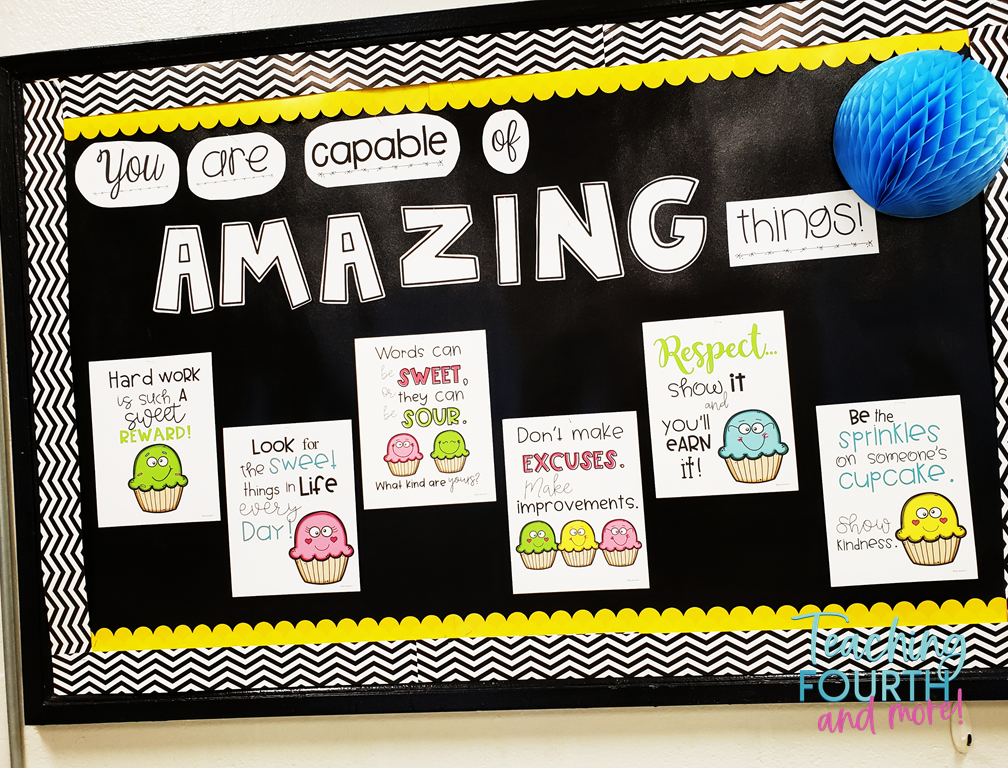 Cupcake Motivational Posters Classroom Decor