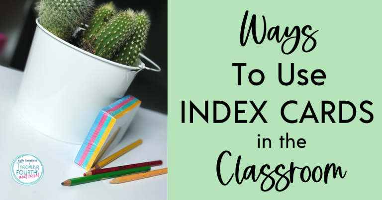 ways to use index cards in the classroom
