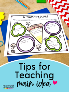 tips for teaching main idea