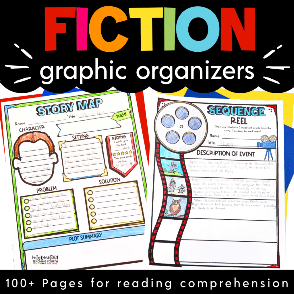 reading fiction graphic organizers